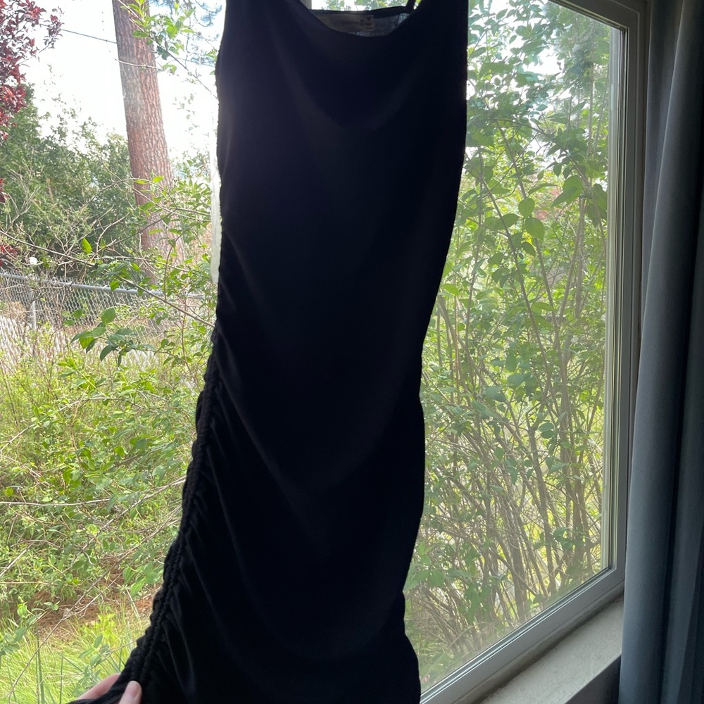 Black fitted dress